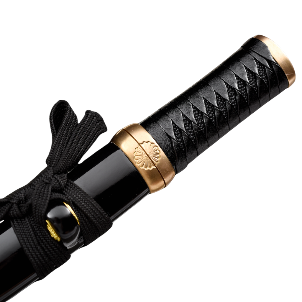 Handmade Royal Japanese Chrysanthemum Blade Tanto Short Katana Samurai Real 13 Inch 1065 Spring Steel Blade Steel Full