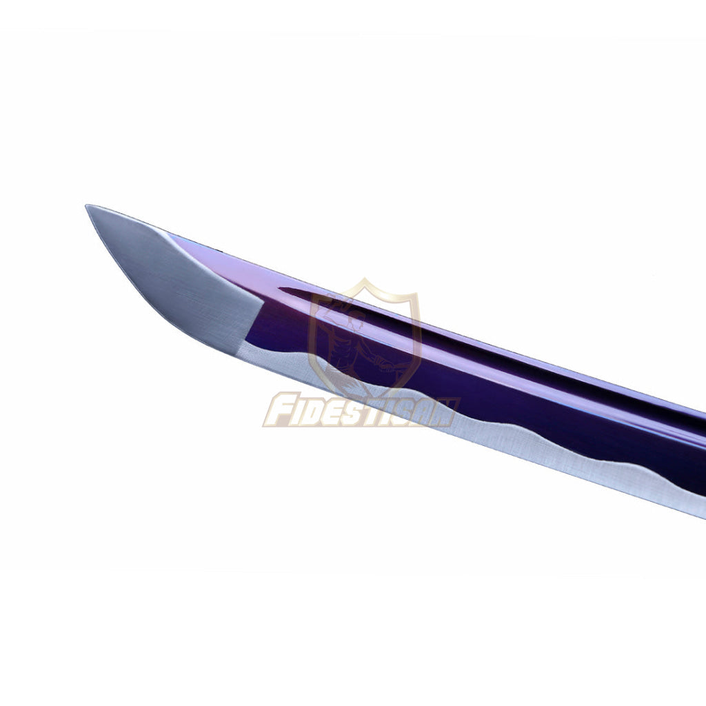 Japanese Samurai Katana Sword 1060 Carbon Steel Purple Blade Oil Quenching Handemade Full Tang Sharp