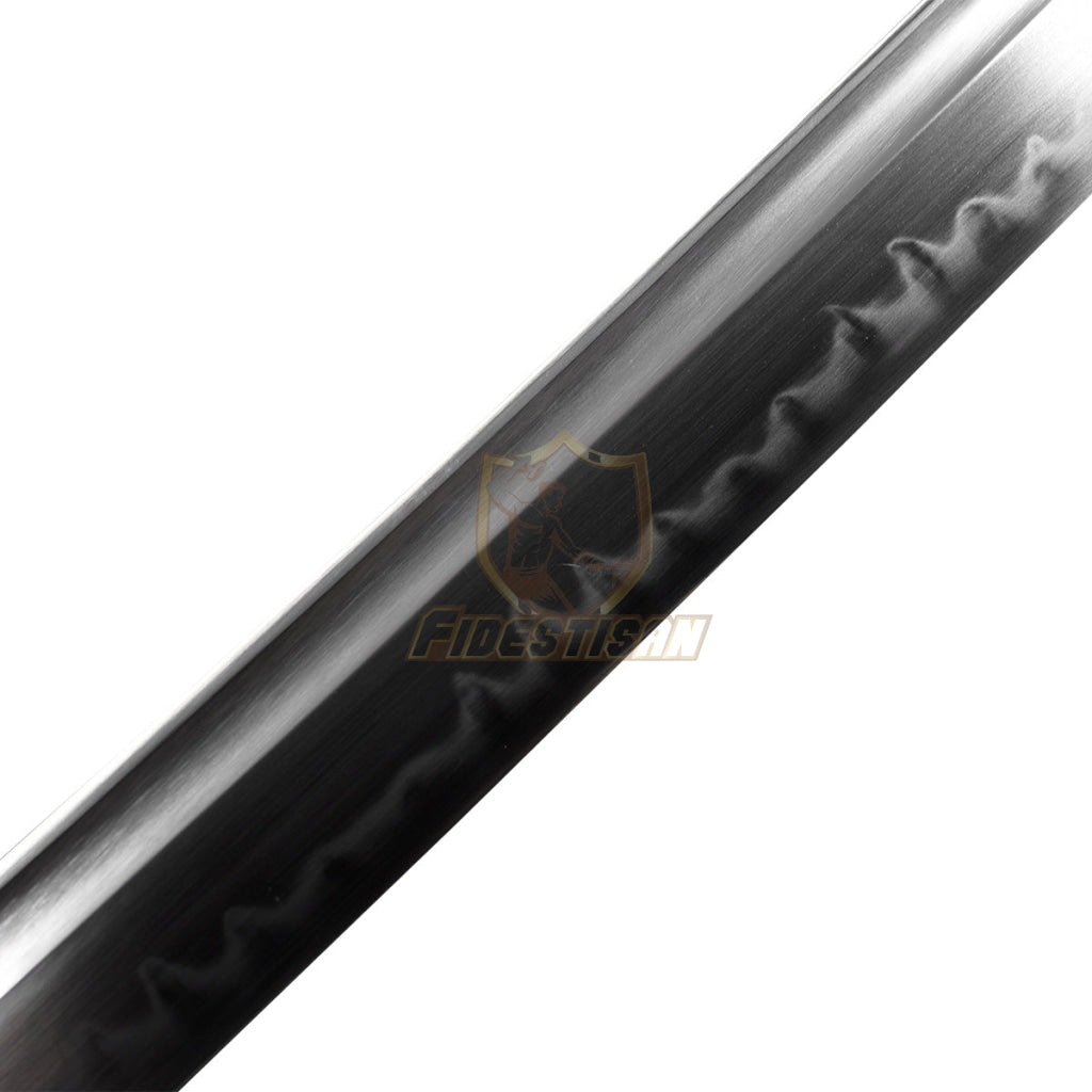 Katana Sword T10 Clay Tempered Steel Blade Real Hamon Japanese Samurai 40Inch Full Tang Alloy Tsuba