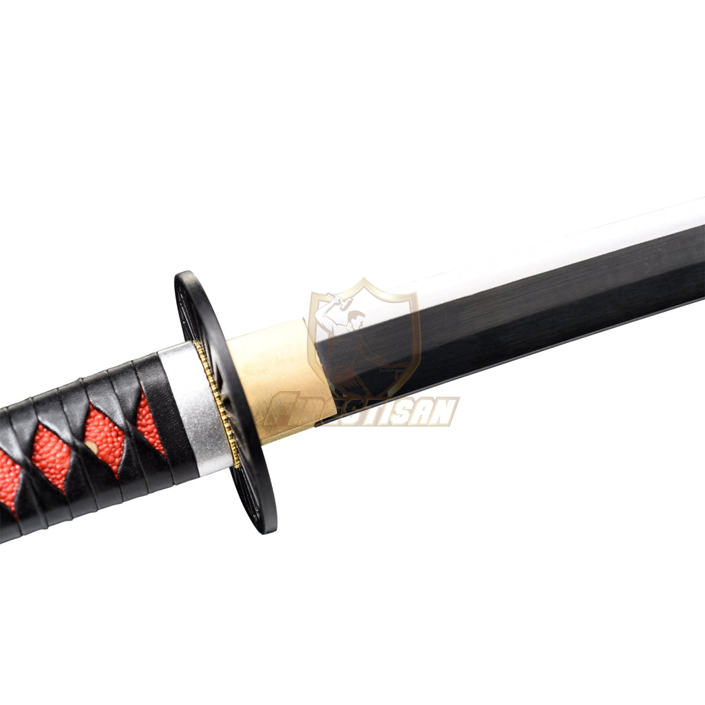 Khon309 Demon Slayer Kamado Tanjirou 2 Nichirin Samurai Cosplay Golden 1095 High Carbon Steel Blade