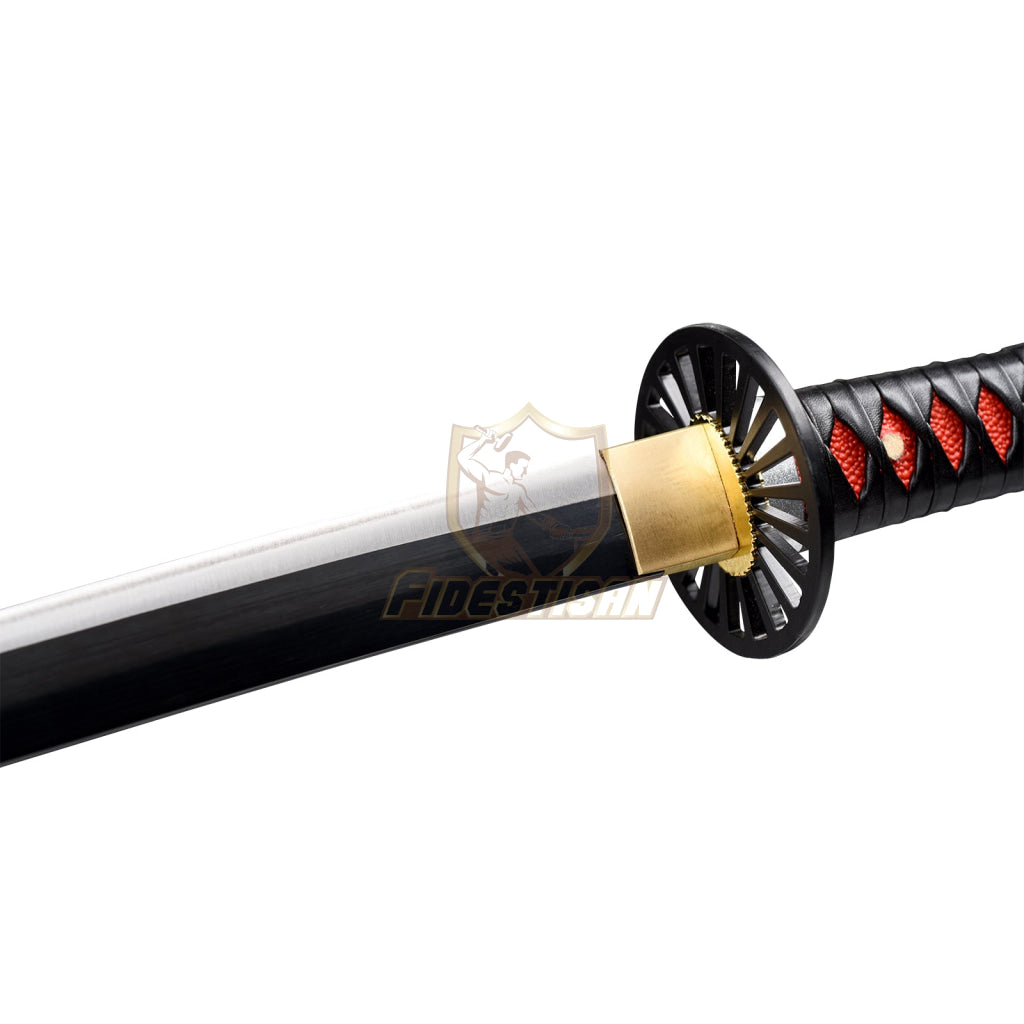 Khon309 Demon Slayer Kamado Tanjirou 2 Nichirin Samurai Cosplay Golden 1095 High Carbon Steel Blade