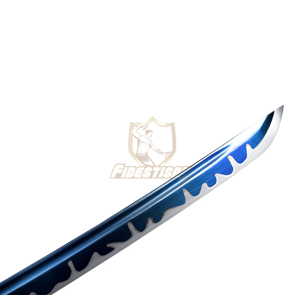 Klcn146 Japanese 40Inch Spring 9260 Steel Oil Quenching Tempering Blue Flame Blade Real Katana Sword