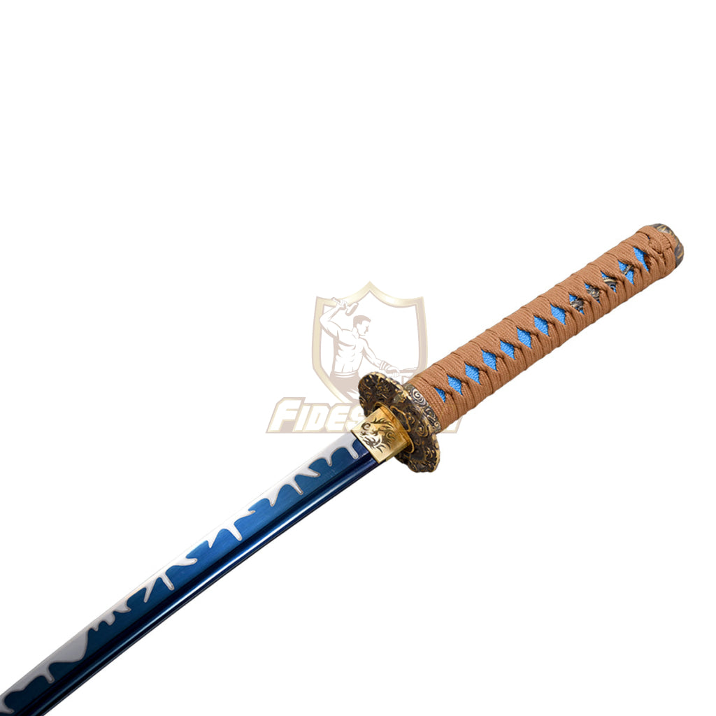 Klcn146 Japanese 40Inch Spring 9260 Steel Oil Quenching Tempering Blue Flame Blade Real Katana Sword