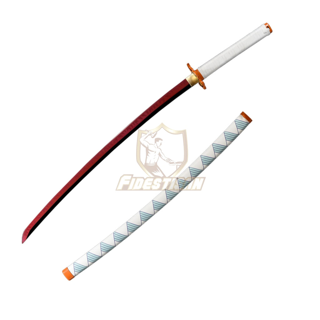 Klin320 Demon Slayer Rengoku Sword Katana Kyoujurou Swords Real Metal 1065/1060 Blade Full Tang