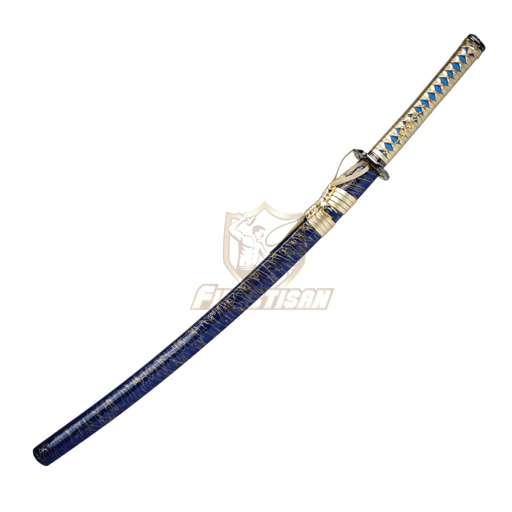 Ksan336 Spring Steel 9260 Red Blade Japanese Samurai Sword Katana Full Tang 54Hrc Bend 30° 40Inch