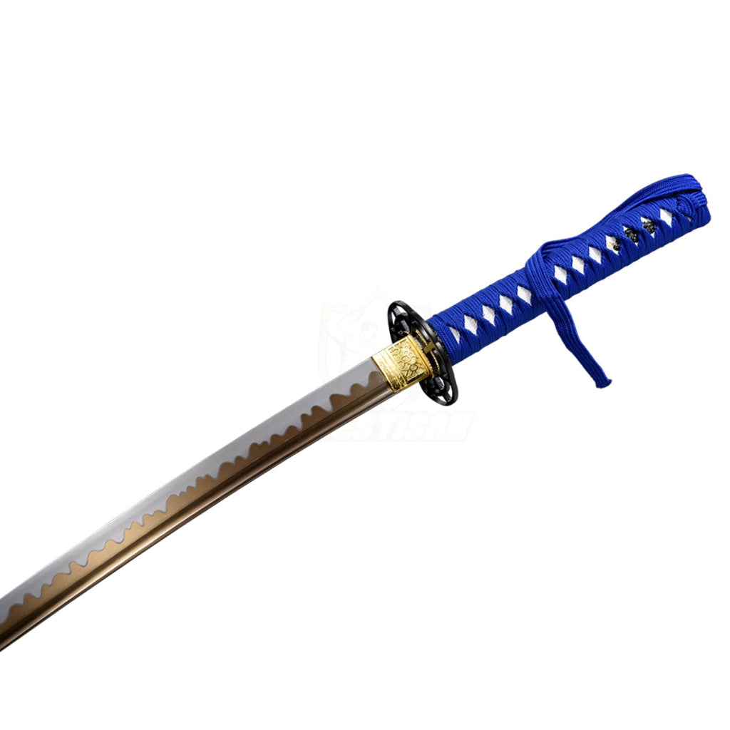 Ksin132 Spring Steel 9260 Gold/Yellow Blade Japanese Samurai Sword Katana Full Tang Handmade 57Hrc