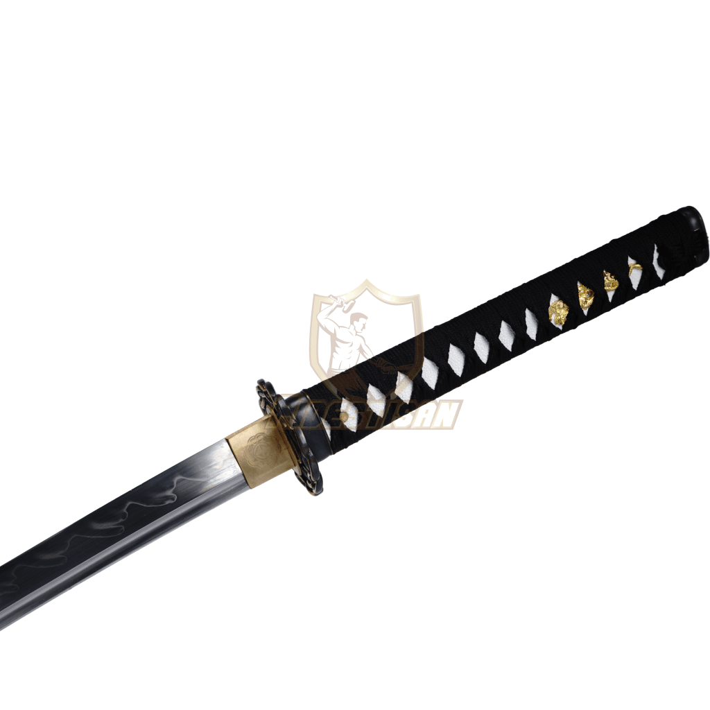 Ktcy329 Handemade Real Hamon T10 Steel Maple Leaf Blade Japanes Samurai Katana Sword Sharp Clay