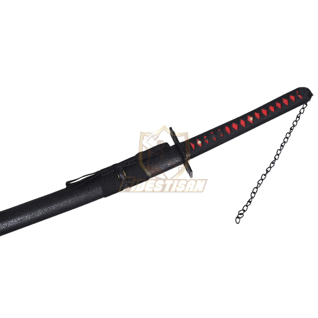 Kurosaki Ichigo Cosplay Japanese Samurai Sword Katana Shark 1065 Carbon Steel Black Blade Full Tang