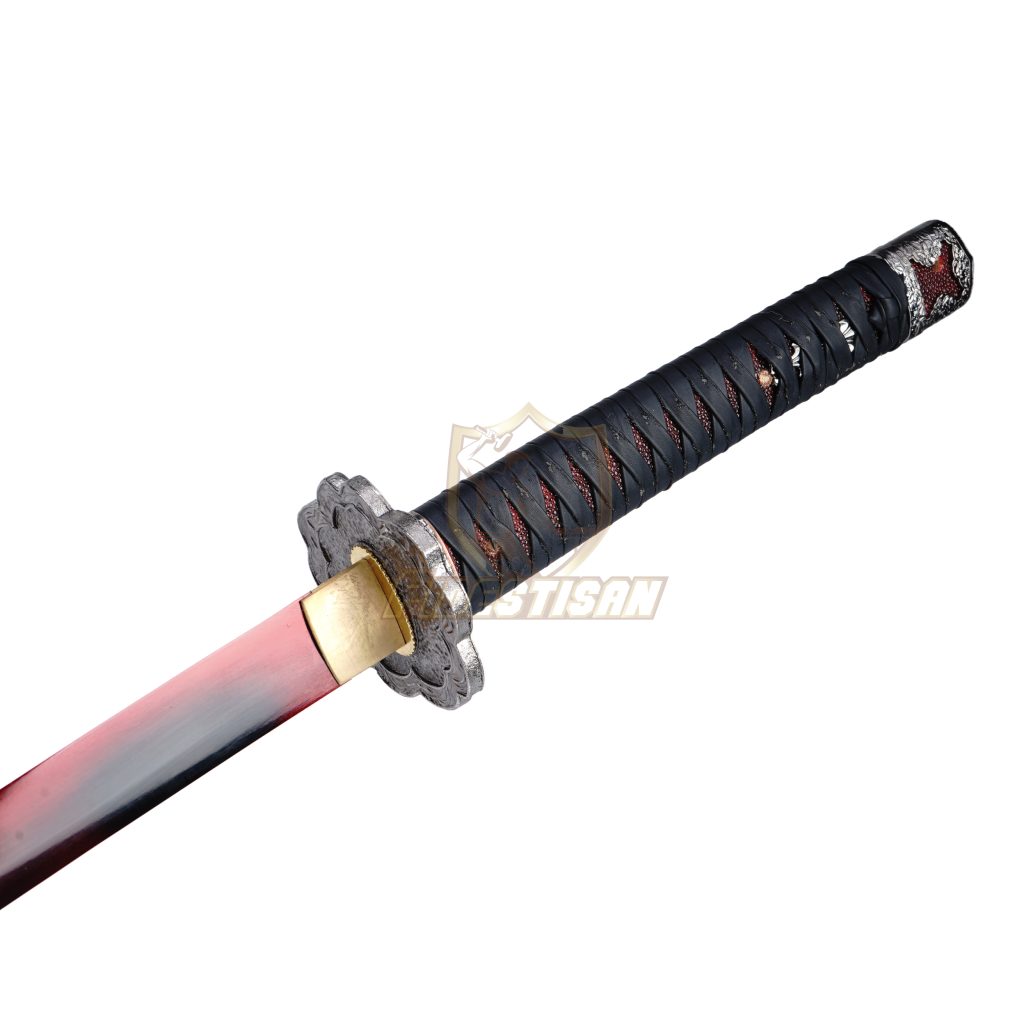 Shadows Die Twice Wolf Cosplay Replica Sword Mortal Blade Japanese Game Katana Red Black 1095 Steel