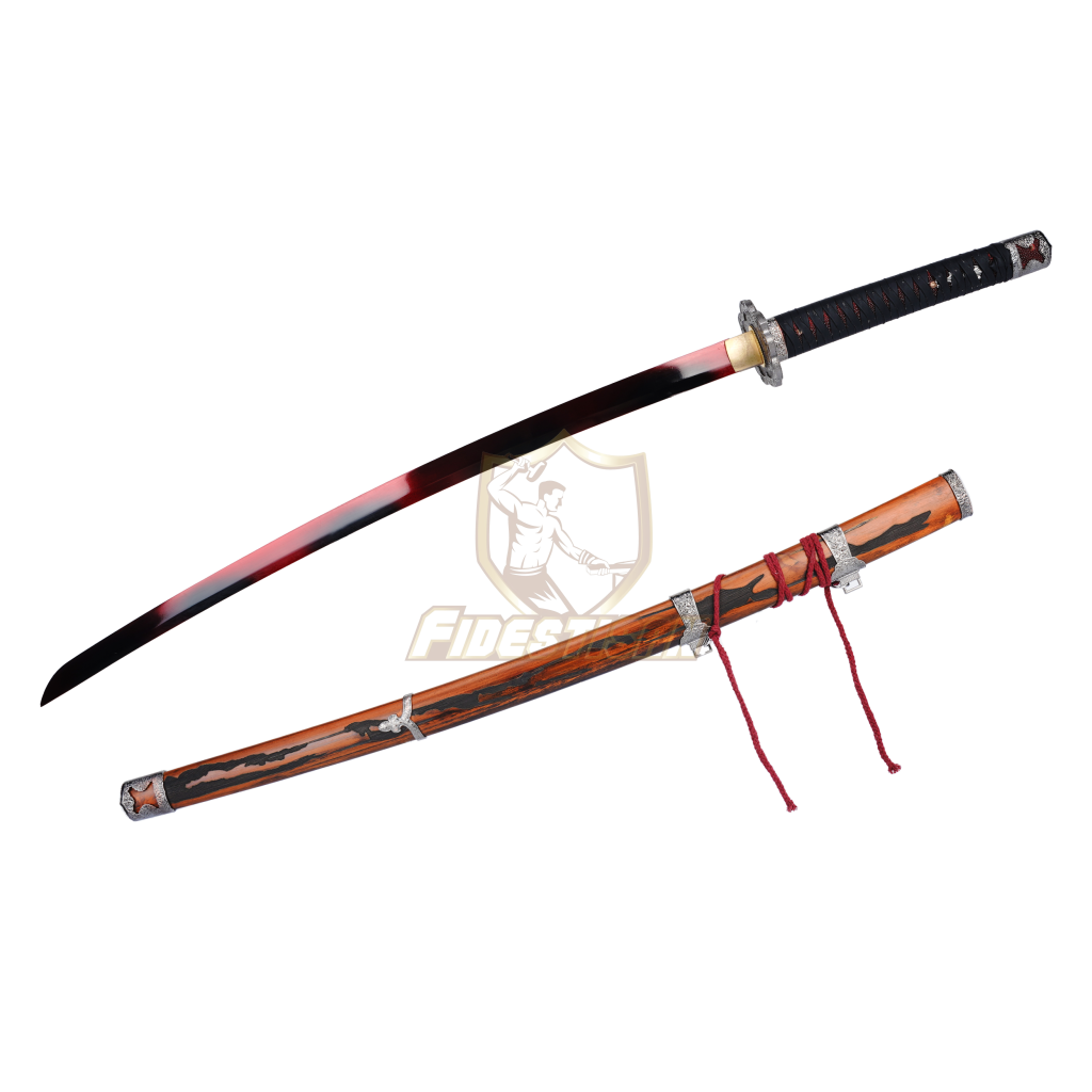 Shadows Die Twice Wolf Cosplay Replica Sword Mortal Blade Japanese Game Katana Red Black 1095 Steel