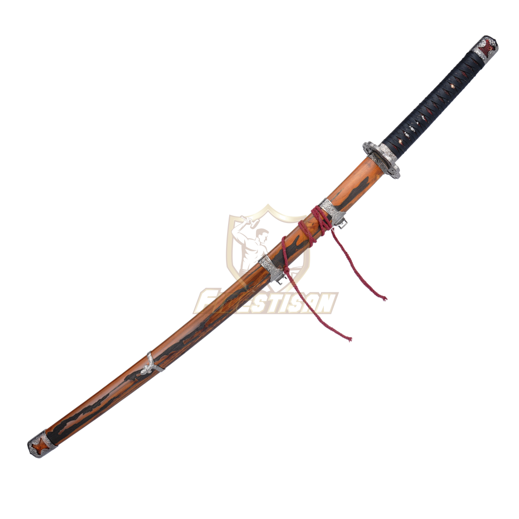 Shadows Die Twice Wolf Cosplay Replica Sword Mortal Blade Japanese Game Katana Red Black 1095 Steel