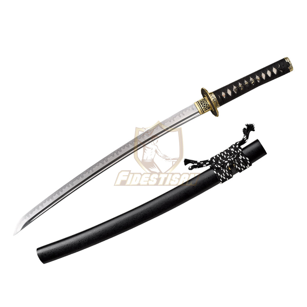 Wakizashi High Carbon 1095 Steel Blade Clay Tempered 28Inch Tsuchioki Japanese Katana Sword Full