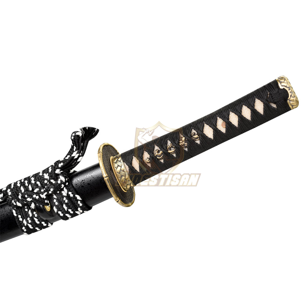 Wakizashi High Carbon 1095 Steel Blade Clay Tempered 28Inch Tsuchioki Japanese Katana Sword Full