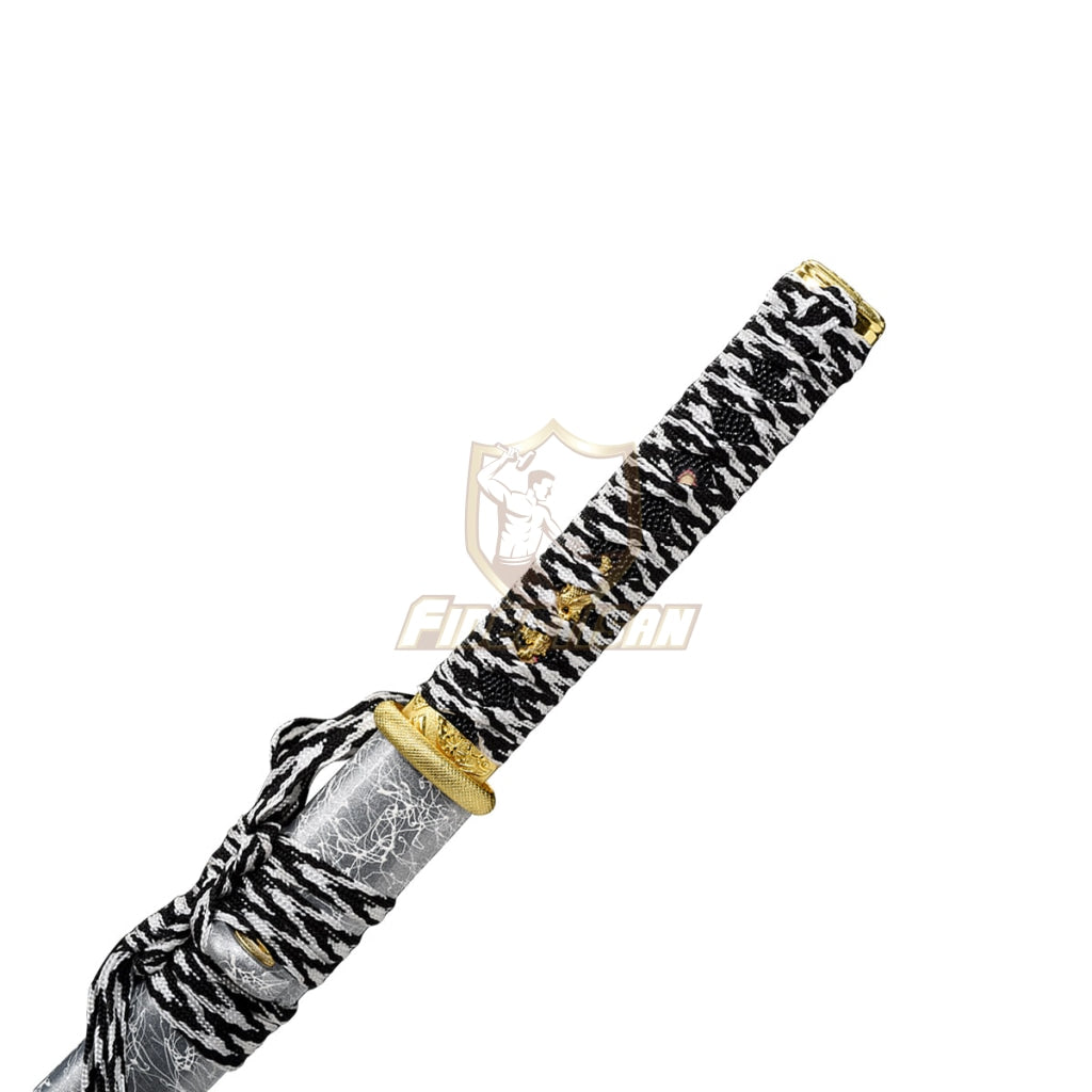 28Inch Japanese Wakizashi Katana Samurai T10 Steel Clay Tempered Real Hamon Double-Sided Blade Full