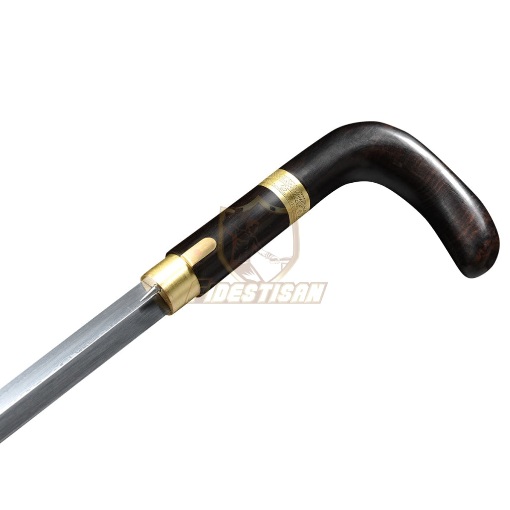 36Inch Walking Sticks Sword Damascus Steel Rosewood Hand Carving Copper Accessories Opcn201