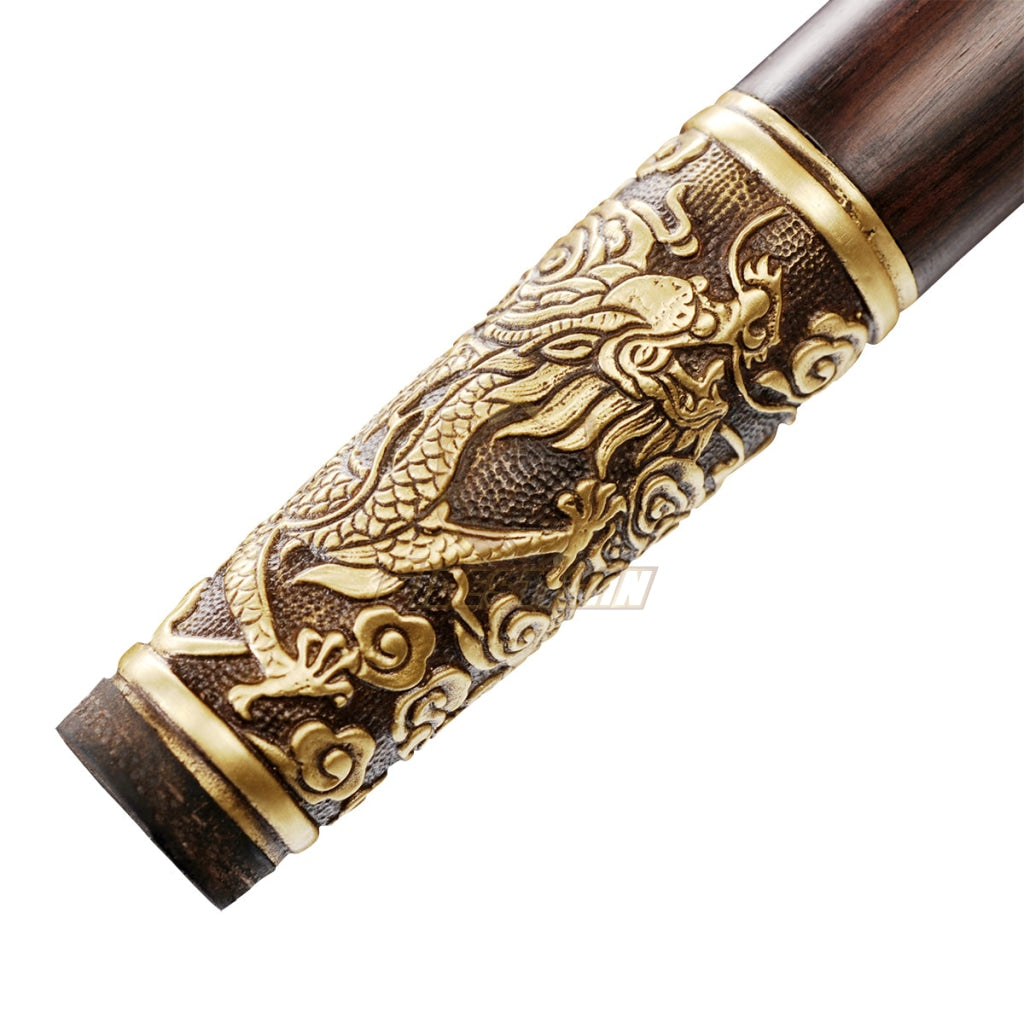 36Inch Walking Sticks Sword Damascus Steel Rosewood Hand Carving Copper Accessories Opcn213