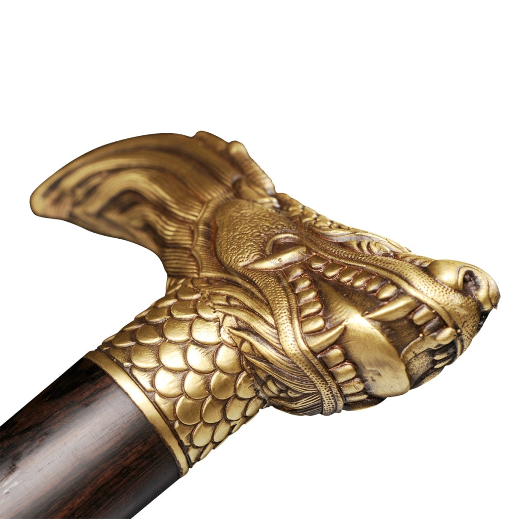 36Inch Walking Sticks Sword Dragon Damascus Steel Rosewood Hand Carving Copper Accessories Opcn209