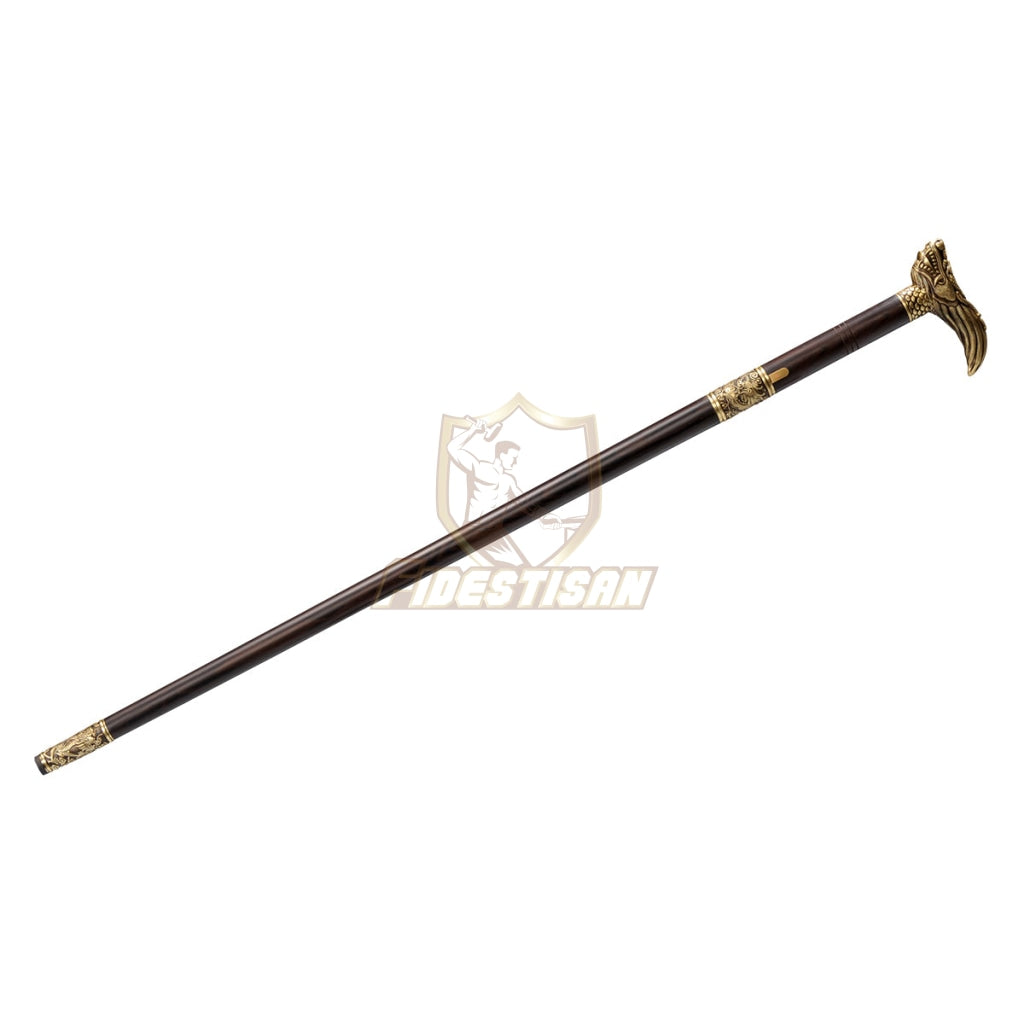 36Inch Walking Sticks Sword Dragon Damascus Steel Rosewood Hand Carving Copper Accessories Opcn209