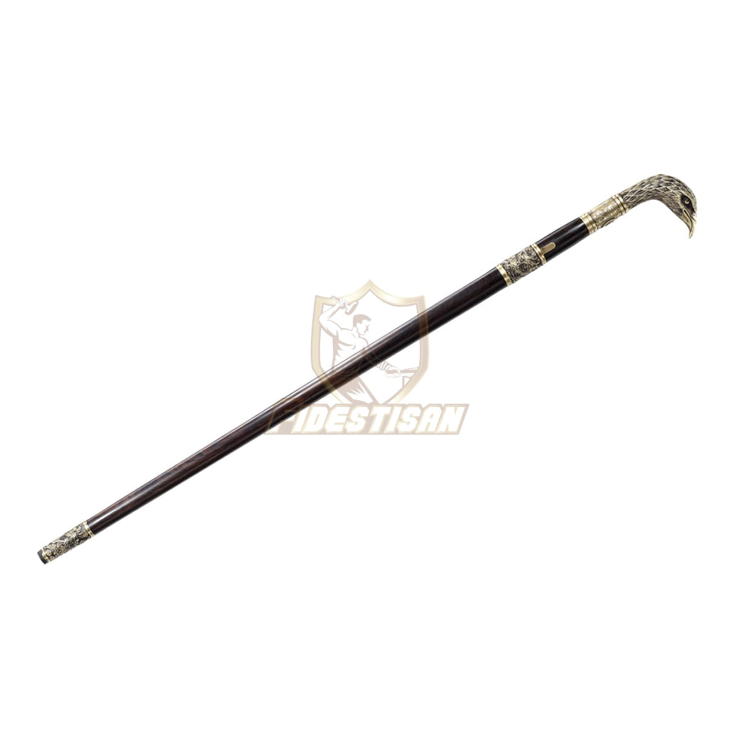 36Inch Walking Sticks Sword Eagle Damascus Steel Rosewood Hand Carving Copper Accessories Opcn212