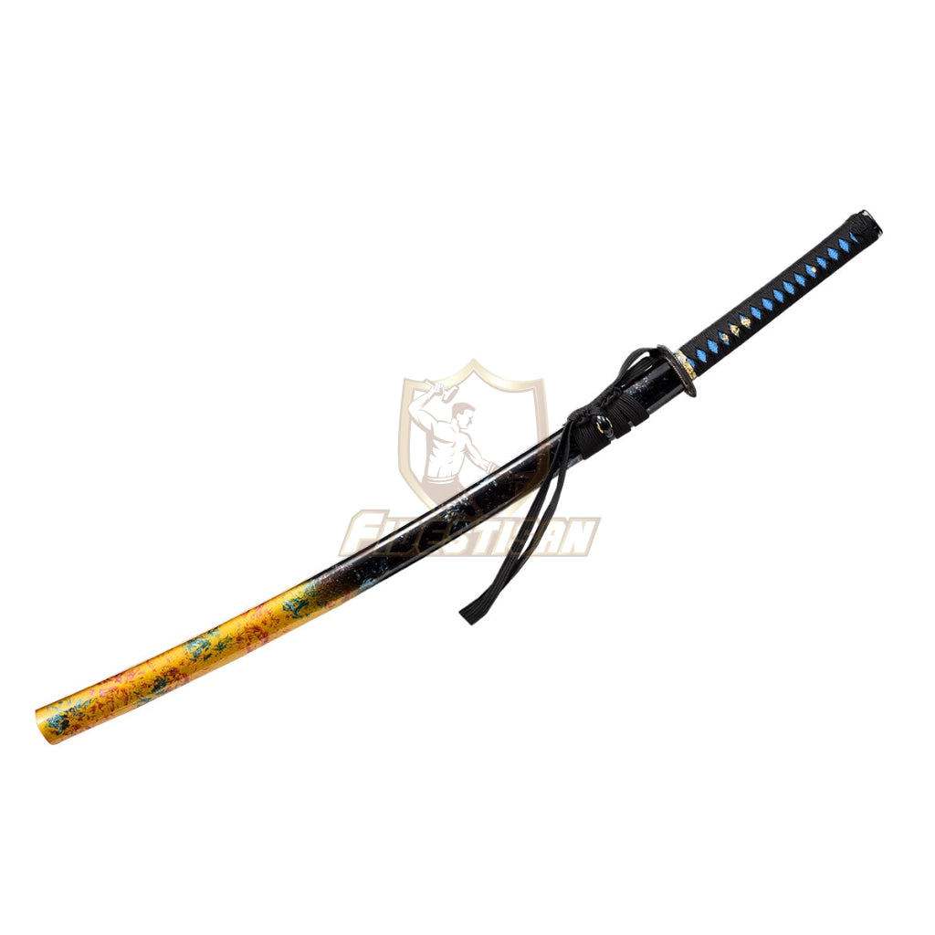 40Inch Black Blade Spring Steel Katana 9260 Oil Quenching Tempering Real Japanese Samurai Sword