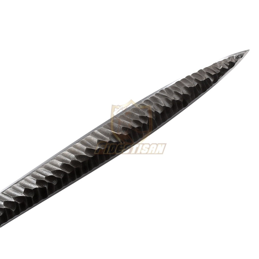 Chinese Han Jian Sword Integral Forging Damascus Steel Double-Edged Blade Broadsword 35Inch Full