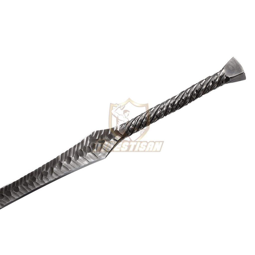 Chinese Han Jian Sword Integral Forging Damascus Steel Double-Edged Blade Broadsword 35Inch Full