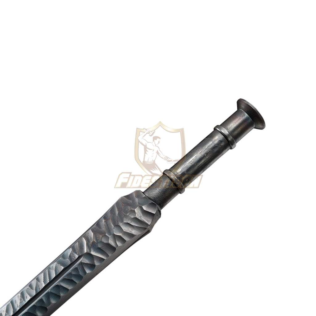 Chinese Han Jian Sword Integral Forging Damascus Steel Flame Baked Blue Double-Edged Blade