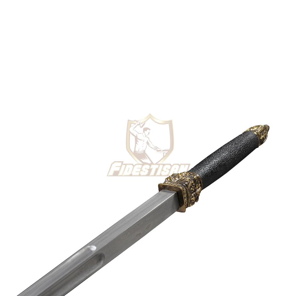 Chinese Kung Fu Weapons Whip Mace Sword Breaker(Forged Damascus