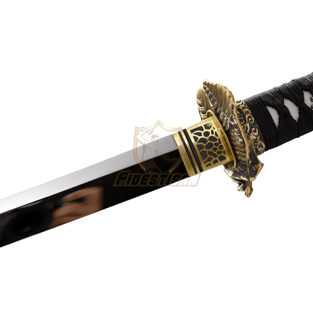 Fidestisan Cicada Handmade 40 Inch Japanese Samurai Katana Sword High Carbon Steel Mirror Blade Full