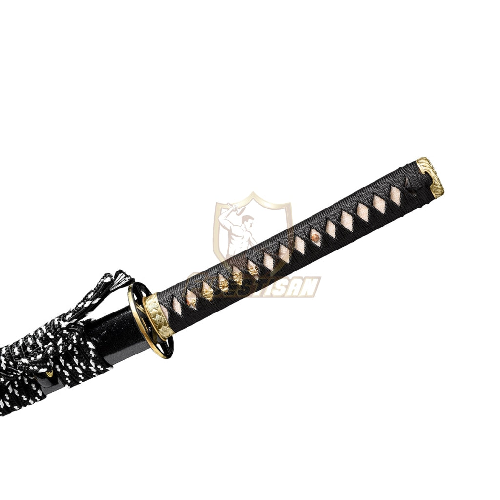 Fidestisan Dragon Katana T10 Steel Flame Blade Clay Tempered Samurai Japanese Real Sword Full Tang