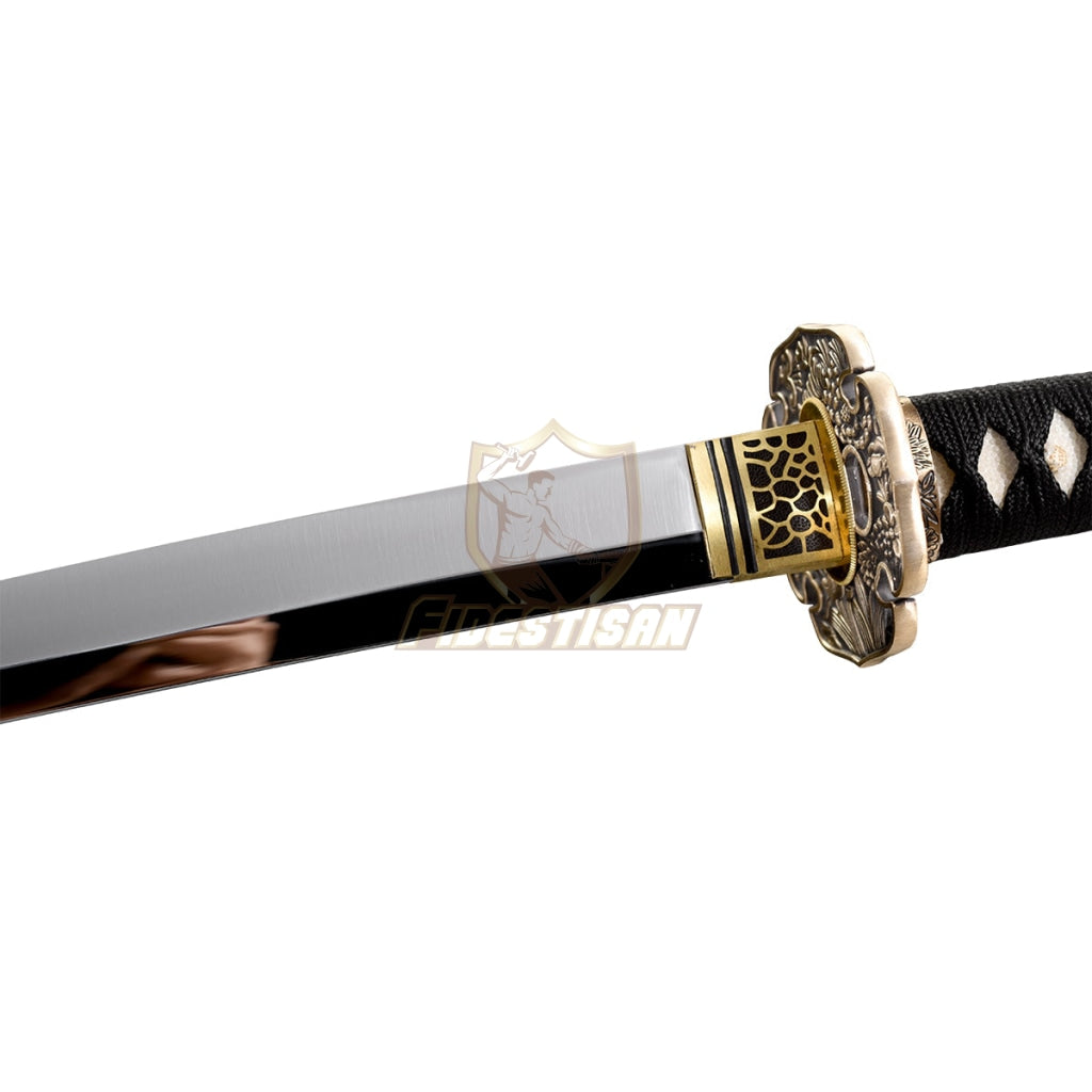 Fidestisan Flowers Handmade 40 Inch Japanese Samurai Katana Sword High Carbon Steel Mirror Blade