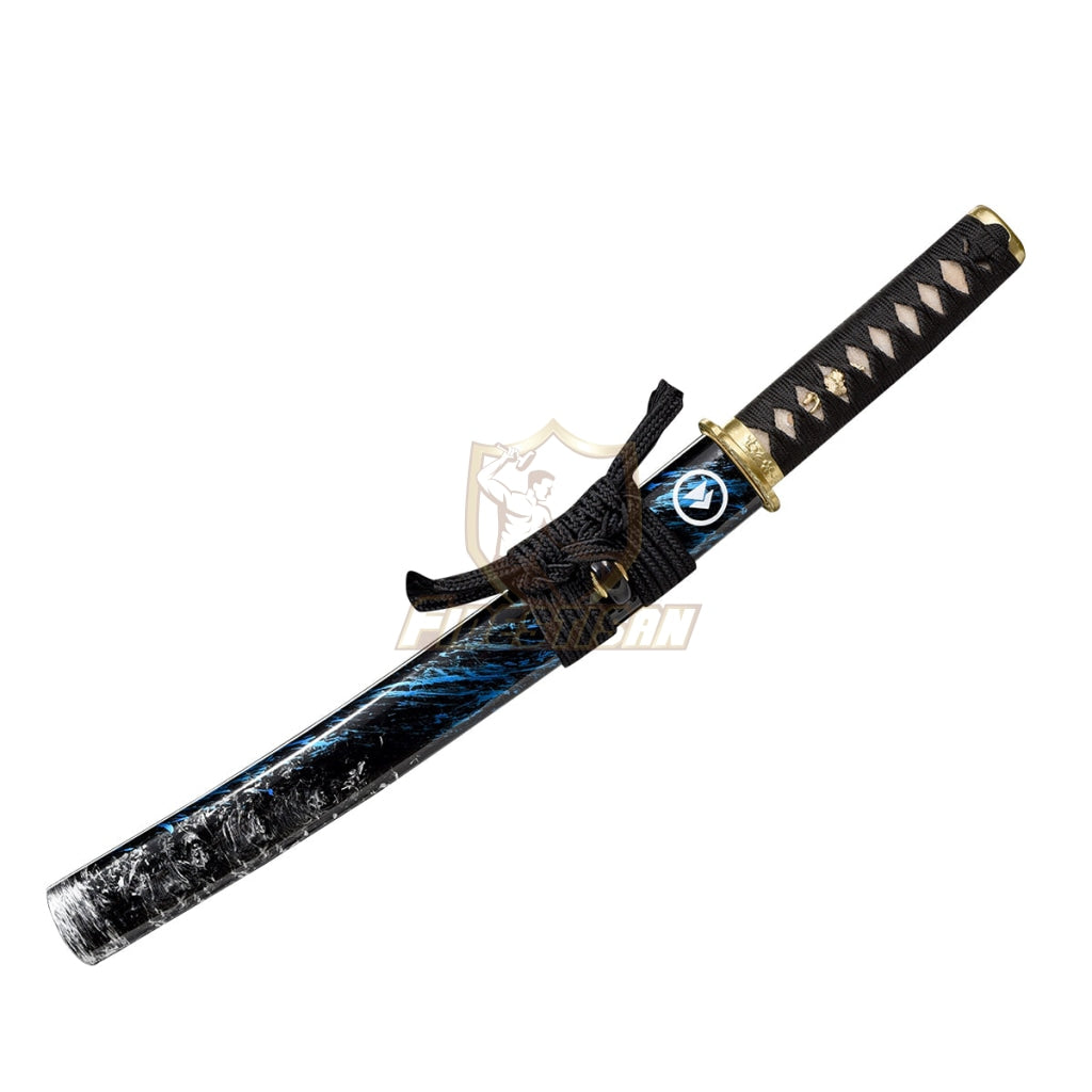 Fidestisan Handemade Real Japanese 20Inch Tanto Flame Blade Sword T10 Clay Tempered Tsuchioki Steel