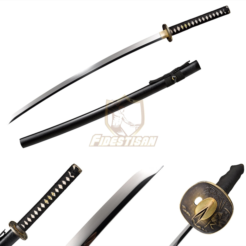 Fidestisan Handmade 40 Inch Japanese Samurai Katana Sword High Carbon Steel 1095 Blade Full Tang