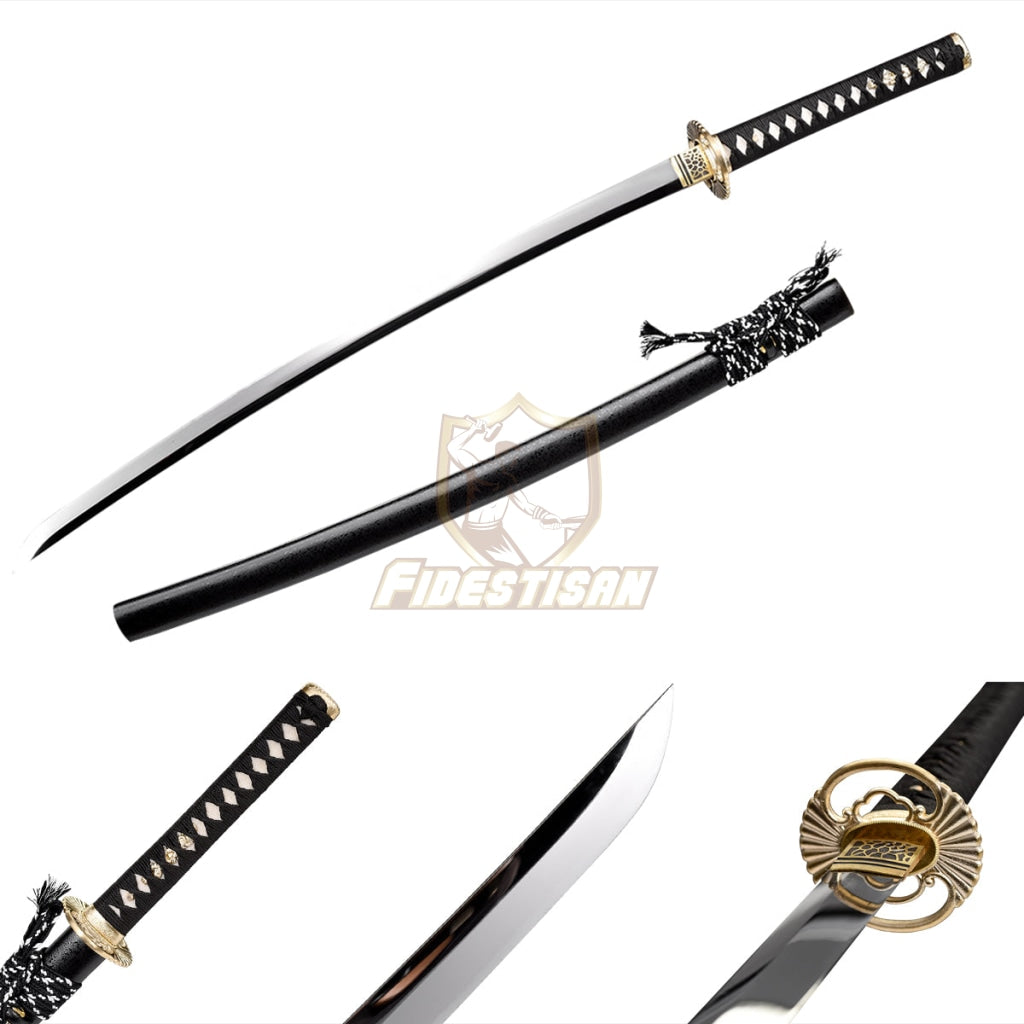 Fidestisan Handmade 40 Inch Japanese Samurai Katana Sword High Carbon Steel Mirror Blade Full Tang