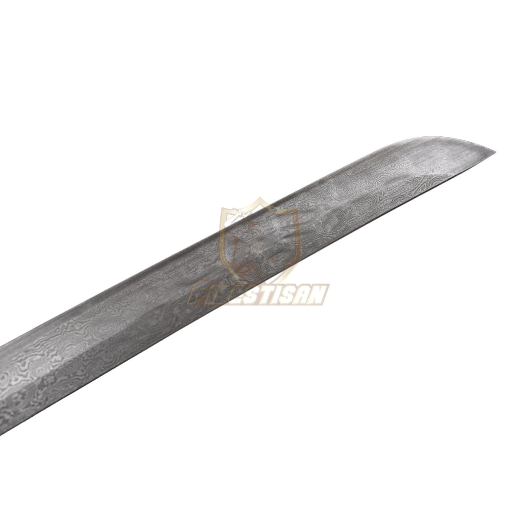 Fidestisan Handmade Katana Samurai Japanese Damascus Steel Real Sword Full Tang Sharp Dragon Wave