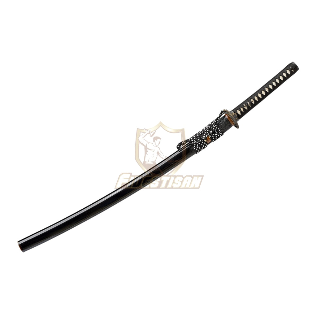 Fidestisan Handmade Katana T10 Steel Flame Blade Clay Tempered Samurai Japanese Real Sword Full Tang