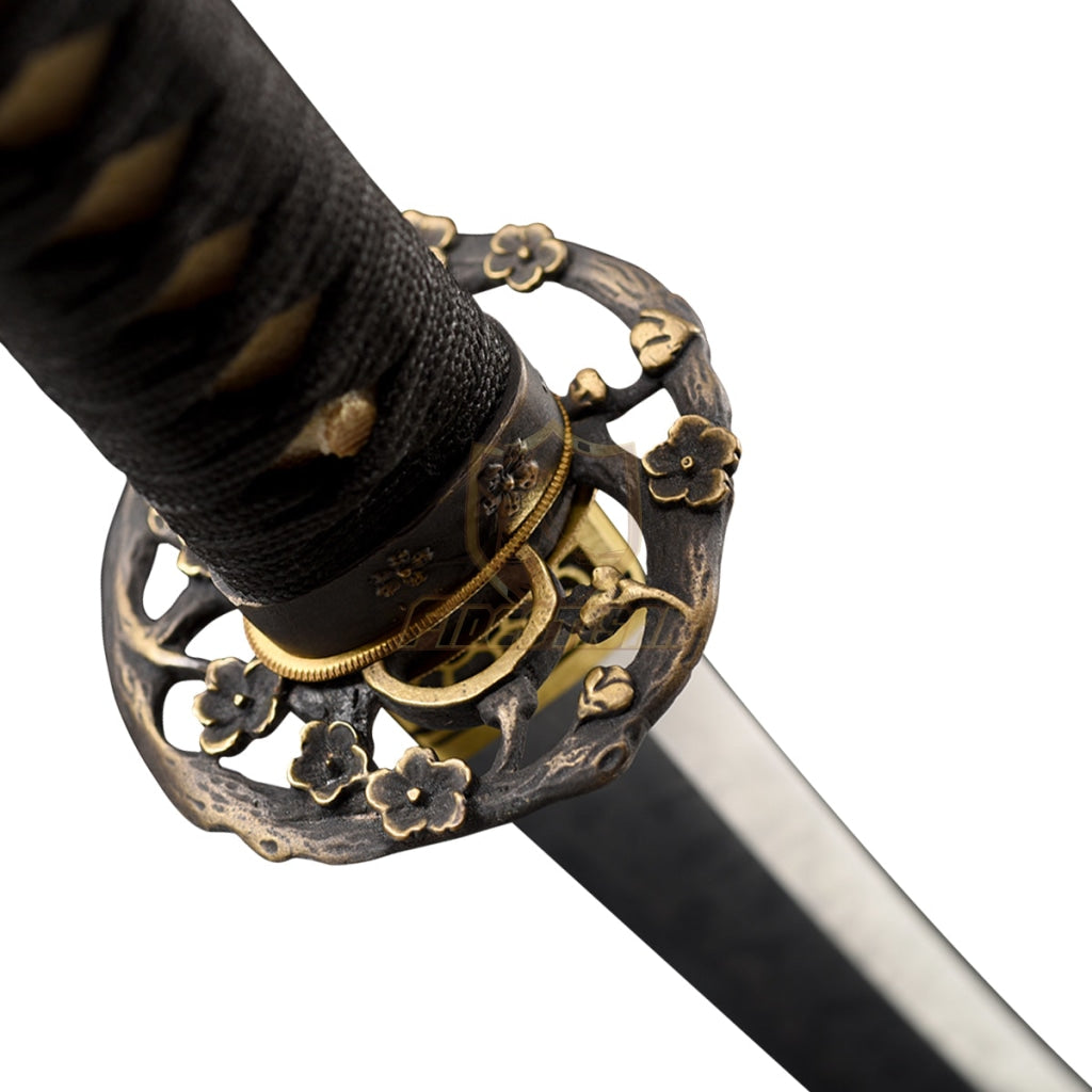 Fidestisan Handmade Katana T10 Steel Flame Blade Clay Tempered Samurai Japanese Real Sword Full Tang