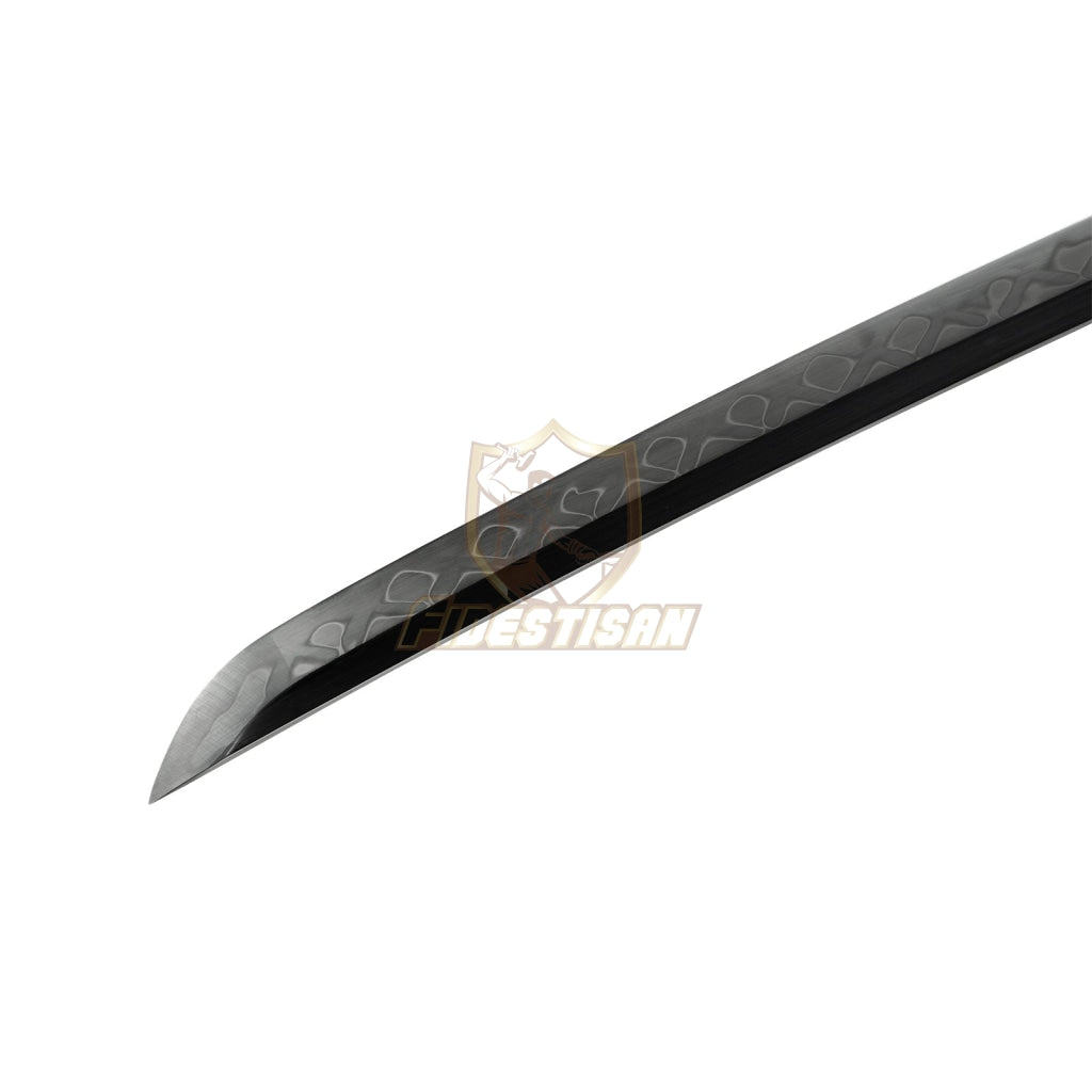 Fidestisan Katana Ktct286 T10 Steel Clay Tempered Samurai Japanese Real Hamon Skin Sword Full Tang