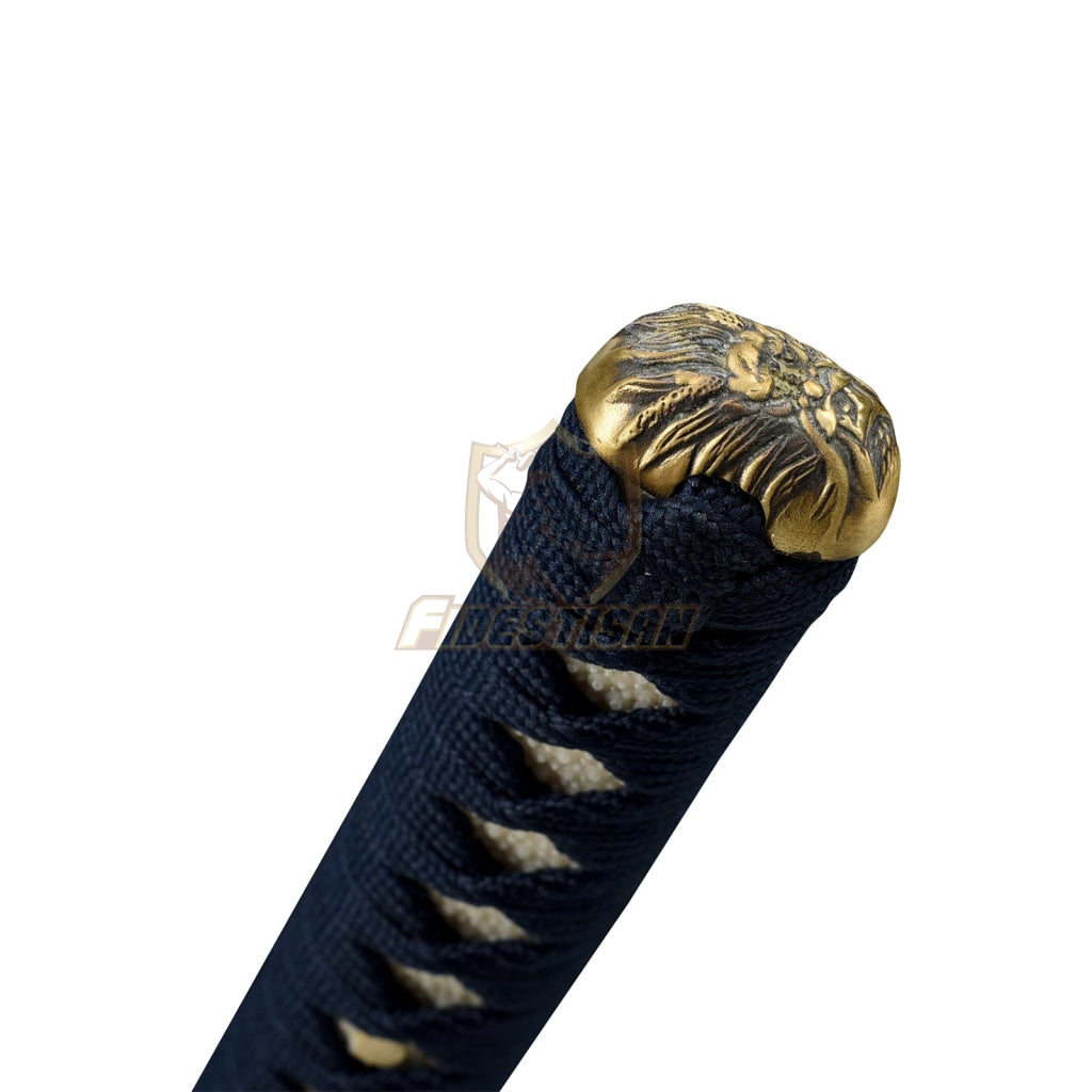 Fidestisan Katana Ktct286 T10 Steel Clay Tempered Samurai Japanese Real Hamon Skin Sword Full Tang