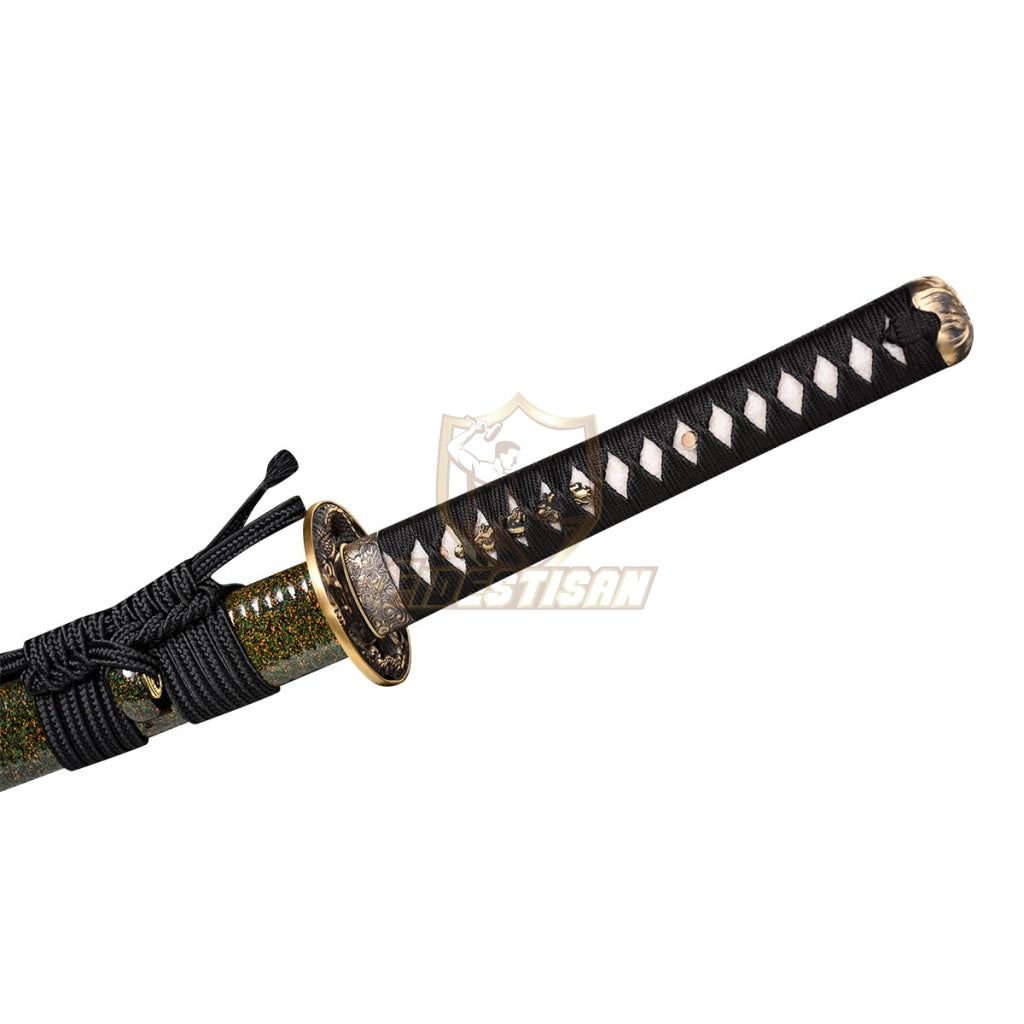 Fidestisan Katana T10 Steel Blade Clay Tempered Samurai Dragon Style Japanese Real Sword Full Tang