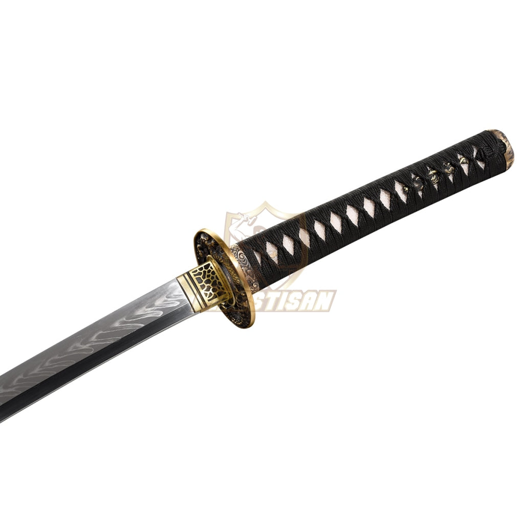 Fidestisan Katana T10 Steel Blade Clay Tempered Samurai Dragon Style Japanese Real Sword Full Tang