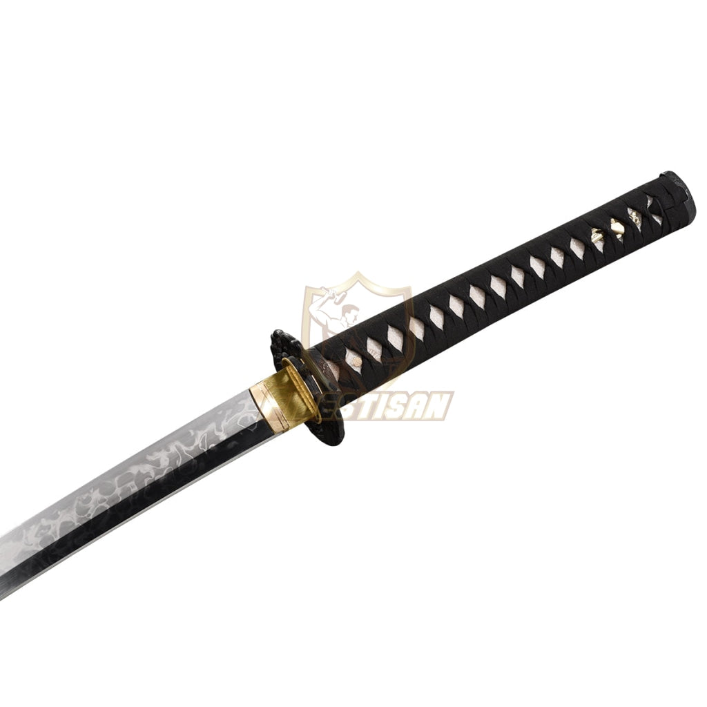 Fidestisan Katana T10 Steel Blade Clay Tempered Samurai Japanese Real Sword Full Tang Sharp Copper