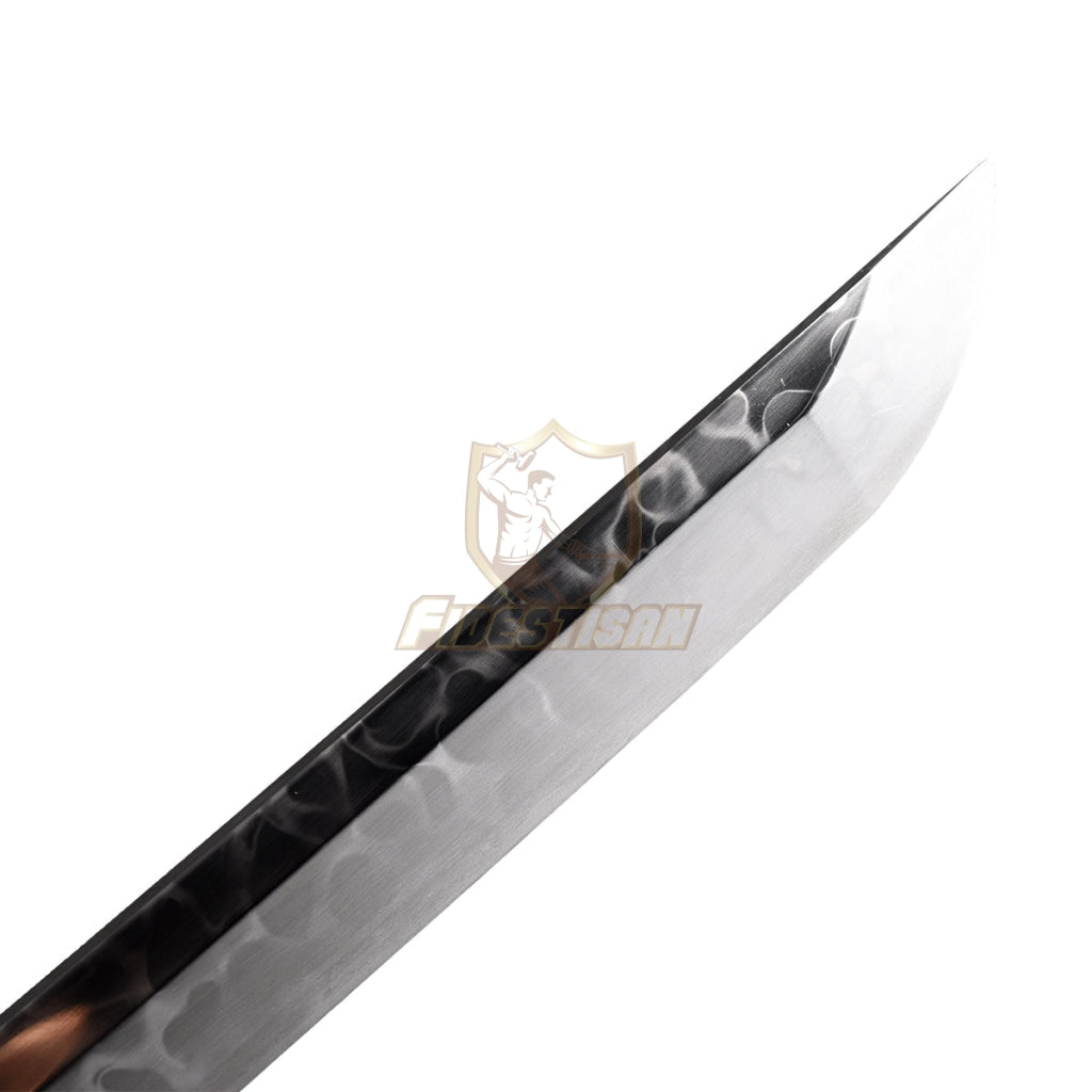 Fidestisan Katana T10 Steel Blade Clay Tempered Samurai Japanese Real Sword Full Tang Sharp Copper