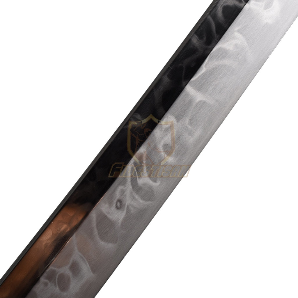 Fidestisan Katana T10 Steel Blade Clay Tempered Samurai Japanese Real Sword Full Tang Sharp Copper