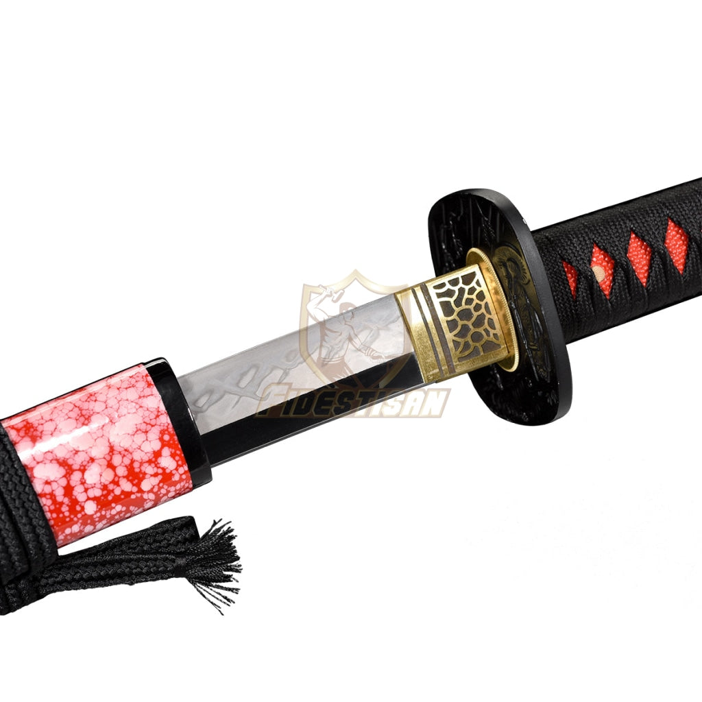 Fidestisan Katana T10 Steel Blade Clay Tempered Samurai Style Japanese Real Sword Full Tang Sharp