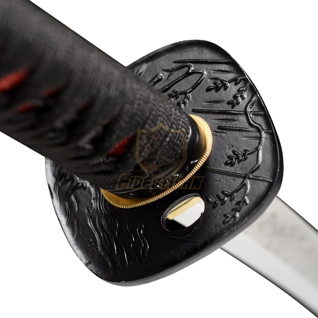 Fidestisan Katana T10 Steel Blade Clay Tempered Samurai Style Japanese Real Sword Full Tang Sharp