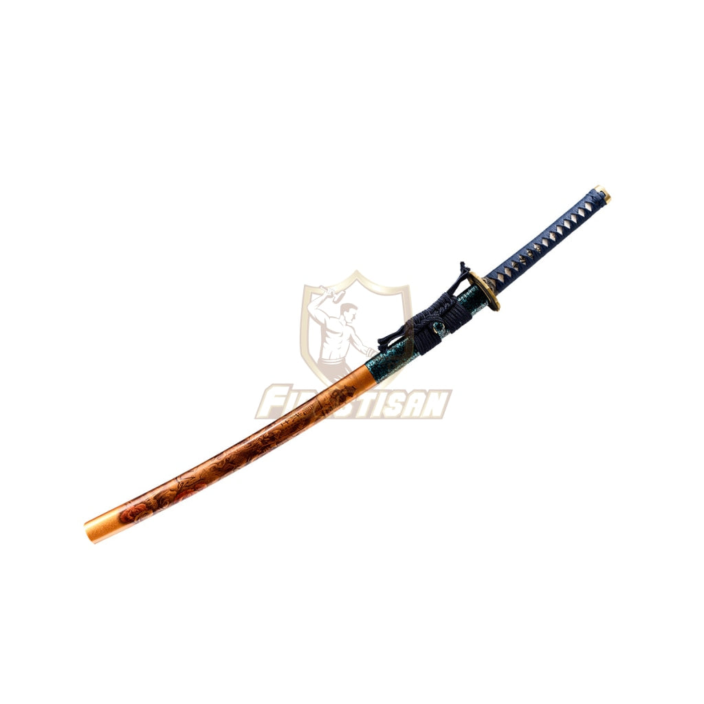 Fidestisan Katana T10 Steel Clay Tempered Flame Blade Samurai Japanese Real Sword Full Tang Sharp