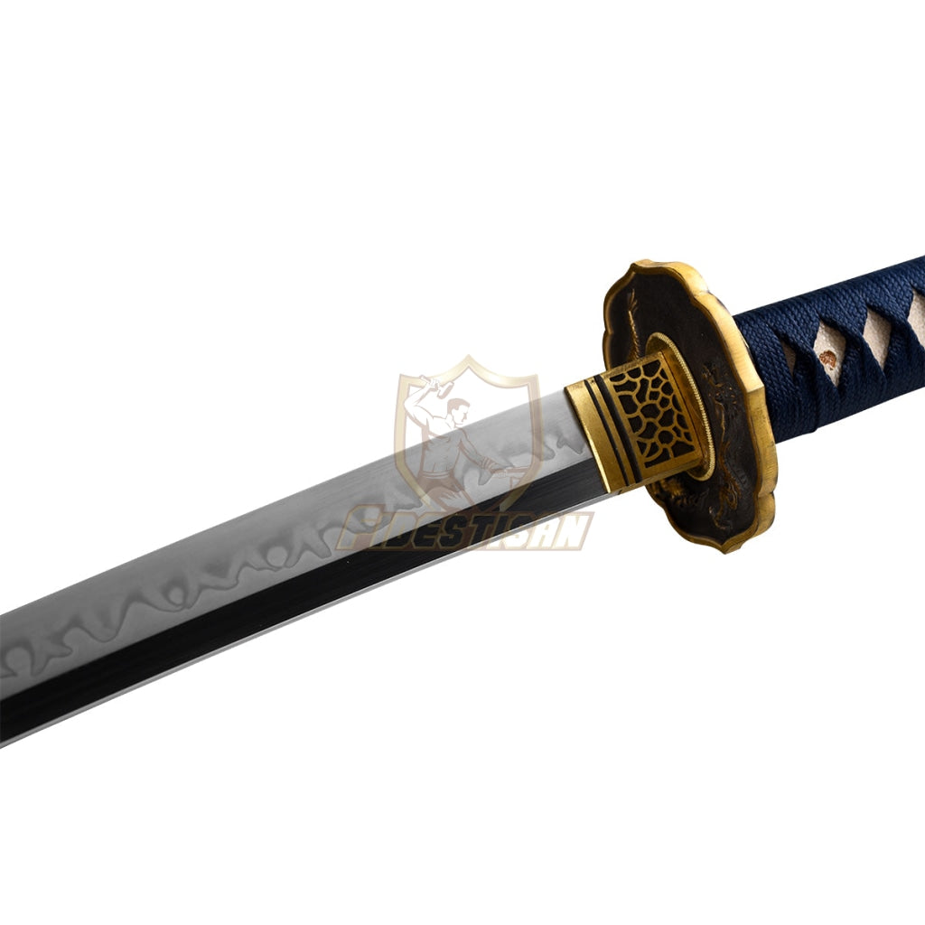 Fidestisan Katana T10 Steel Clay Tempered Flame Blade Samurai Japanese Real Sword Full Tang Sharp