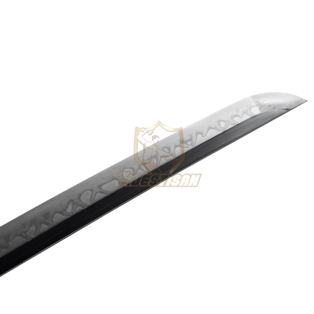 Fidestisan Katana T10 Steel Clay Tempered Flame Blade Samurai Japanese Real Sword Full Tang Sharp