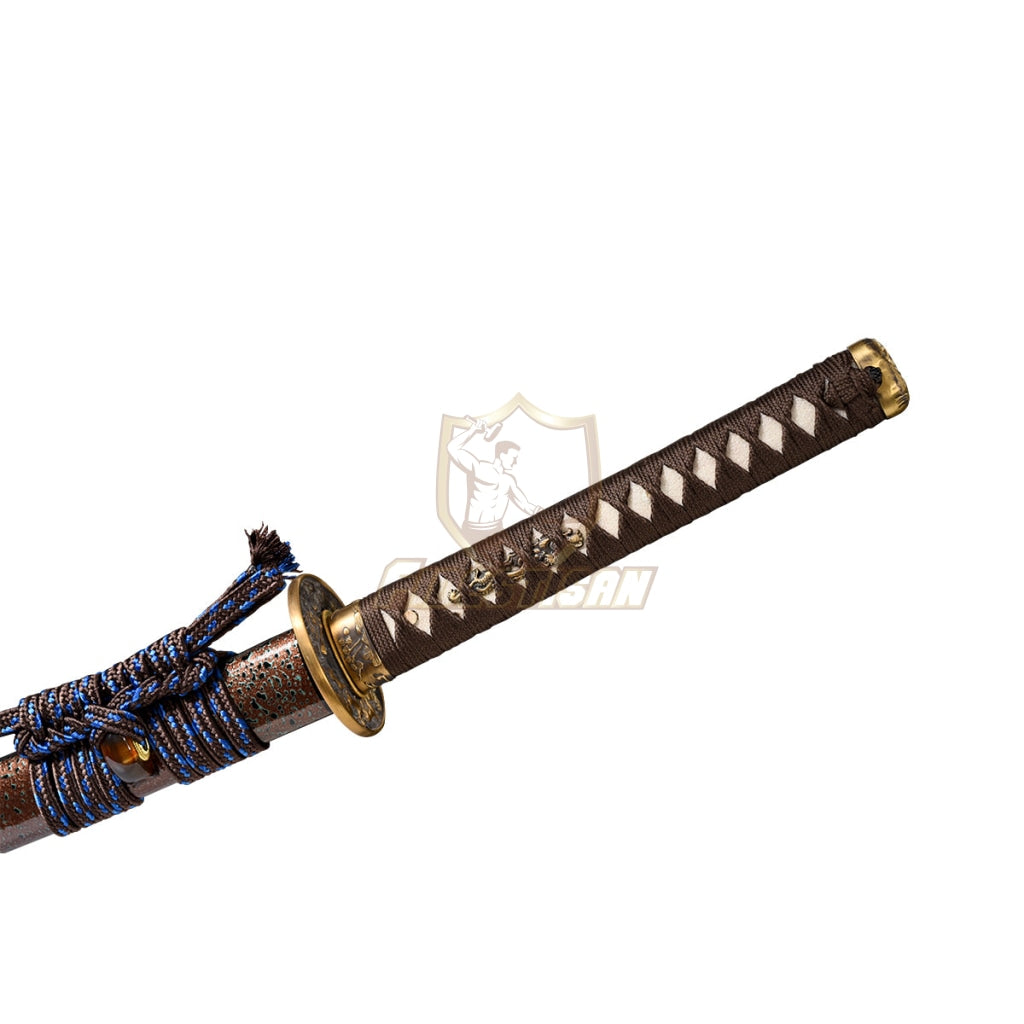 Fidestisan Katana T10 Steel Clay Tempered Samurai Japanese Real Sword Full Tang Sharp Copper